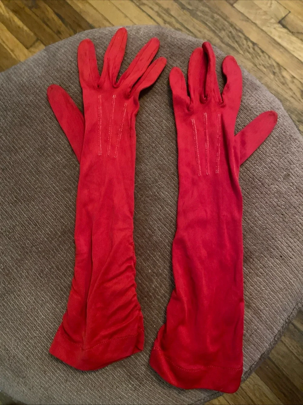 Vintage 50/60’s Red Opera-Length Evening Gloves for Women